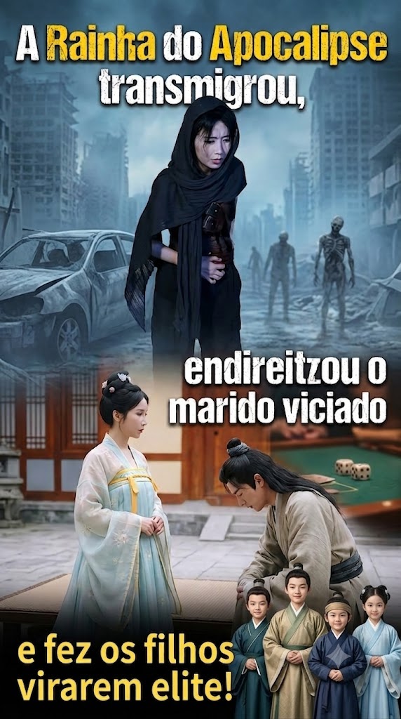 A Rainha do Apocalipse transmigrou, endireitou o marido viciado e fez os filhos virarem elite!